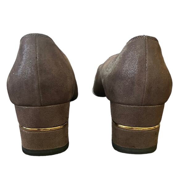 Salvatore Ferragamo Brown Block Heels Size 8.5 - Picture 5 of 8